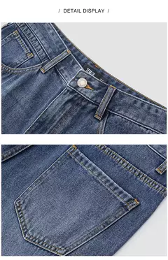 Semir Jeans hombres 2025 primavera nuevos pantalones largos Vintage pantalones rectos sueltos Simple relajado
