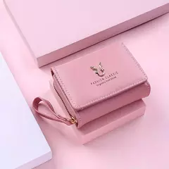 Cartera triple de moda clásica para mujer, almacenamiento de tarjetas y monedas, informal, para estudiantes, pequeña y grande capacidad - comprar en línea