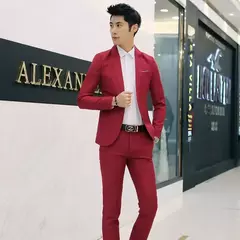 Trajes de hombre para negocios, boda, Blazers elegantes, 2 piezas, 3 conjuntos, Ternos formales completos, ropa de matrimonio, pantalones, chaquetas, disfraz de lujo - tienda en línea