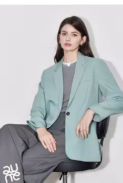 TOYOUTH-Chaqueta de mujer, traje de trabajo de manga larga de Color sólido con un botón, ropa de trabajo para oficina, otoño 2024 - comprar en línea