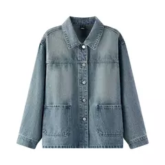 Semir chaqueta vaquera para mujer, Top con solapa y hombros caídos, informal y elegante, nueva chaqueta holgada de primavera 2025, moda de Instagram on internet