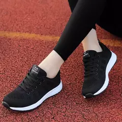 Zapatillas transpirables para correr para mujer, zapatillas deportivas ligeras antideslizantes para mujer, zapatillas suaves para exteriores con cordones, tenis de moda - buy online
