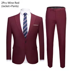 Imagen de Traje elegante para hombre para boda, 3 piezas, 2 conjuntos, chaquetas, chaleco, pantalones, Blazers, abrigos formales de negocios para novio, disfraz 2025