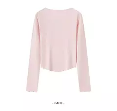 Semir-Camiseta de manga corta para mujer, camiseta ajustada diseñada para lucir más delgada, Top con dobladillo de volantes elegante, novedad de otoño 2024 en internet