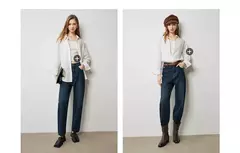 TOYOUTH-pantalones vaqueros para mujer, Vaqueros elásticos de cintura alta hasta el tobillo, bombachos, Otoño, 2024