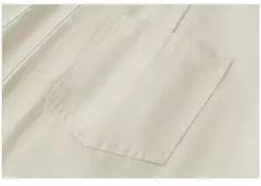 Semir-vestido Midi con abertura y escote cuadrado para mujer, traje utilitario lavado con sal, Estilo Vintage, verano, 2024 - online store