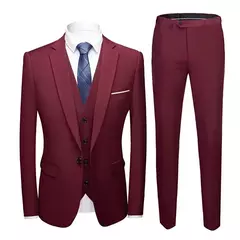 Traje elegante para hombre para boda, 3 piezas, 2 conjuntos, chaquetas, chaleco, pantalones, Blazers, abrigos formales de negocios para novio, disfraz 2025 - comprar en línea