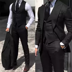 Trajes de esmoquin de boda elegantes, traje de novio ajustado de 3 piezas para hombres, traje de padrino de boda, negocio Formal barato para hombre (chaqueta + chaleco + pantalones) - buy online