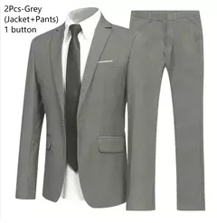 Trajes de hombre para negocios, boda, Blazers elegantes, 2 piezas, 3 conjuntos, Ternos formales completos, ropa de matrimonio, pantalones, chaquetas, disfraz de lujo - comprar en línea