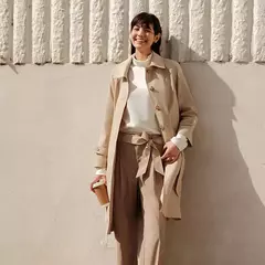 Semir-gabardina de cintura larga para mujer, abrigo holgado de manga raglán con solapa y Triple protección, color caqui, novedad de primavera, 2024