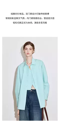 TOYOUTH camisa a rayas para mujer 2025 primavera nueva Lyocell algodón manga larga blusa versátil camisa Tops azul - tienda en línea