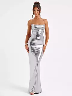 Nuevos vestidos de verano para mujer, ropa para discoteca con tirantes, vestido largo sexi con espalda descubierta y cuello Halter, ropa ajustada lisa con hombros descubiertos para mujer, ropa de calle - comprar en línea