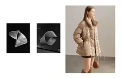 Imagen de AMII-abrigo acolchado minimalista de plumón de pato para mujer, ropa de abrigo cálida con solapa y cuello levantado ligero, chaquetas nuevas de invierno 2025 12344052