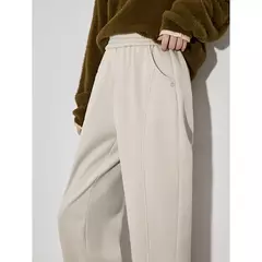 TOYOUTH, pantalones informales de lana para mujer, Otoño Invierno 20224, nueva cintura media, pantalones Harem ajustados y gruesos cálidos hasta el tobillo en internet