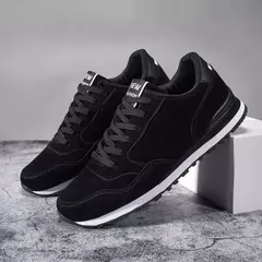 Nuevas de cuero, zapatos para correr para hombre, zapatillas Unisex cálidas de invierno, zapatos ligeros para caminar para mujer, zapatos deportivos de plantilla suave con cordones 37-47 - buy online