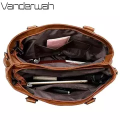 Bolso elegante para mujer, bolsos con asa superior de cuero de alta calidad, bolso de hombro tipo bandolera para mujer, bolso informal grande 2025 - tienda en línea