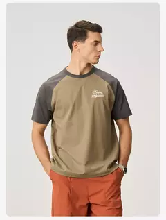 Image of SIMWOOD 2025 novedad de verano 240gsm sensación fresca Sorona camisetas de tela hombres de gran tamaño manga raglán deportes atléticos gimnasio entrenamiento Tops
