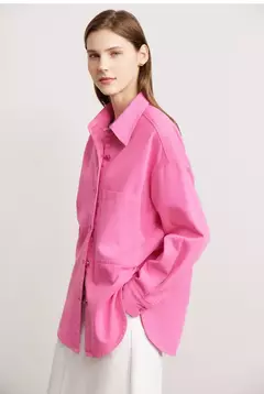 AMII-chaquetas vaqueras minimalistas para mujer, abrigos holgados de 2022 algodón, de estilo hong kong, a la moda, 100% - Eleganzie