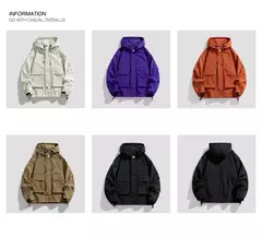 Chaqueta con capucha para hombre, cortavientos de moda juvenil, abrigo deportivo para exteriores, ropa para senderismo y Camping, novedad
