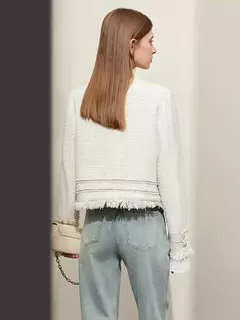 Chaqueta Corta Tweed – Estilo Retro - tienda en línea