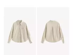 TOYUTH-Blusa Vintage de pana para mujer, camisa de manga larga con cuello vuelto, ropa de trabajo, Tops, Otoño, 2024 - tienda en línea