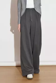 TOYOUTH, pantalones informales para mujer, primavera 2025, nuevo estilo deportivo, pantalones largos rectos de pierna ancha con cordón brillante y cintura elástica - comprar en línea