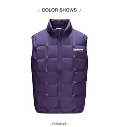 Semir abajo chaleco hombres 2024 nuevo invierno cuello alto impreso ropa de abrigo texturizada apilamiento ropa interior moda versátil.