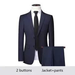 Trajes de boda para hombre, elegantes, 3 piezas, 2 conjuntos completos, chaquetas clásicas, chaleco, pantalones, chaquetas de lujo de alta calidad, trajes formales para adultos 2024 on internet