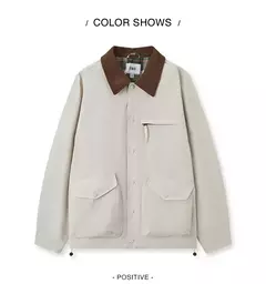 Chaqueta Semir para hombre, ropa de trabajo con solapa de pana de retales, prendas de vestir exteriores, Top Vintage de moda, primavera 2025