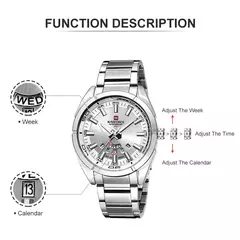 NAVIFORCE, reloj informal clásico para hombre, teel de acero inoxidable, relojes deportivos impermeables para hombre, reloj con indicador de fecha de cuarzo, reloj Masculino - tienda en línea