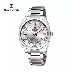 NAVIFORCE, reloj informal clásico para hombre, teel de acero inoxidable, relojes deportivos impermeables para hombre, reloj con indicador de fecha de cuarzo, reloj Masculino