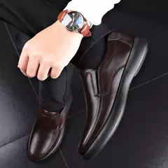 2025 zapatos de cuero genuino + microfibra para hombre 38-47 mocasines de goma antideslizantes suaves zapatos de cuero casuales para hombre - tienda en línea