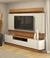 Rack 100% MDF 220 x 57 x 37,5 Off-White/Freijó - Elara Design
