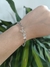 Pulsera acero escalla cuarzo cristal