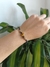 Pulsera macramé escallas ojo de tigre