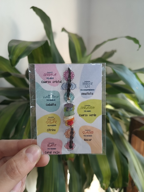 Pulsera 7 chakras macramé