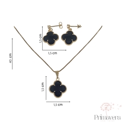 Conjunto Trevo Banho em Ouro 18k - comprar online