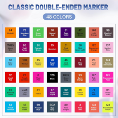 Imagen de Set X48 Marcadores Doble Punta Permanentes Diseño Dibujo