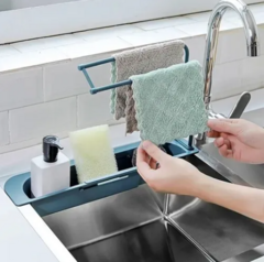 Organizador Porta Esponja Baño Colgante Canilla Ajustable - comprar online