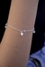 Pulseira 1 Ping Coração Centro 2 Zirc Cristal