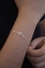 Pulseira 1 Coração Centro Corrente Tijolinho