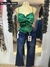 Blusa metalica tipo corset con tirantes en internet