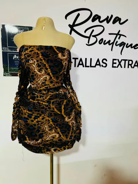 Vestido animal print campesino