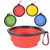 Alimentador portátil plegable de silicona para perros y gatos, recipiente 2 en