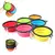 Alimentador portátil plegable de silicona para perros y gatos, recipiente 2 en