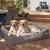 Cama ortopédica extragrande impermeable para perro, ropa de cama de espuma de e