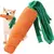 Juguete de peluche con forma de zanahoria para perro, juguete interactivo para m