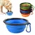 Alimentador portátil plegable de silicona para perros y gatos, recipiente 2 en - comprar en línea