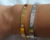 Bracelete em Aço Inoxidável Pontos de Luz