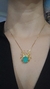 Colar Aranha em Fusion verde - Carvalé Acessórios